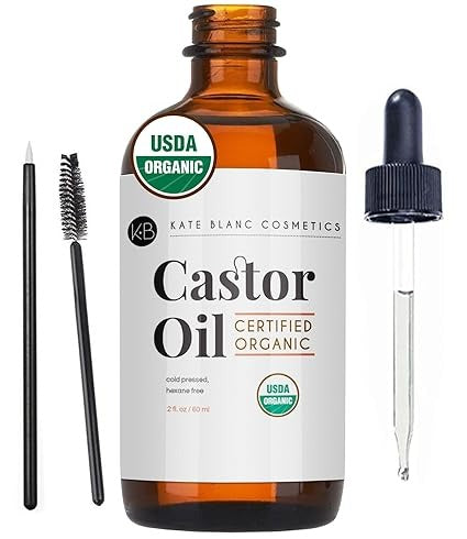 Kate Blanc Cosmetics Castor Oil – Certified Organic (60ml / 2 fl oz)