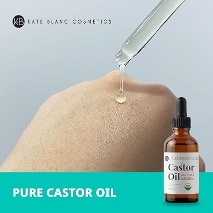Kate Blanc Cosmetics Castor Oil – Certified Organic (60ml / 2 fl oz)