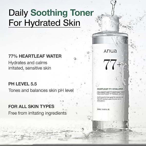 Anua Heartleaf 77% Soothing Toner – 250ml (8.4 fl oz)