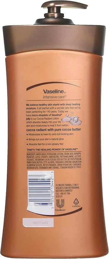 Vaseline Total Moisture Lotion 600 ml Cocoa Radiant Pump